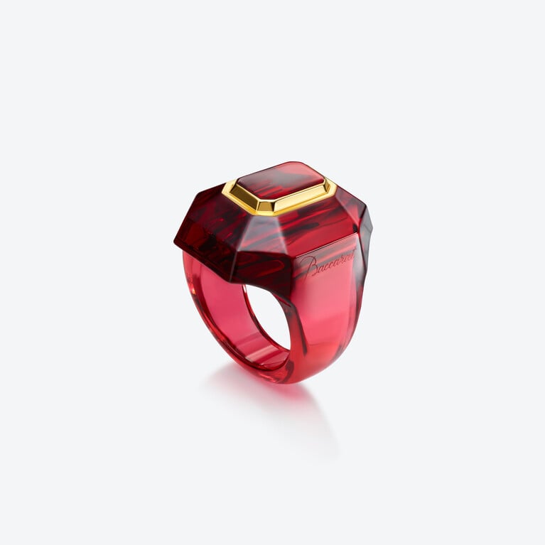 Harcourt Ring Baccarat in Crystal Red View 1