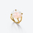 Trèfle Gold Plated Ring, White