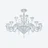 Mille Nuits Oval Chandelier (18L) Baccarat in Clear Crystal