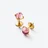 M&eacute;dicis Gold Plated Earrings Baccarat in 18-Karat Gold-Plated Pink