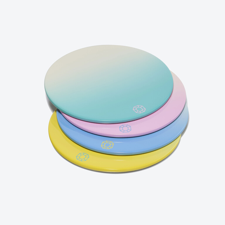 Octogone Colors of Joy Pastel Coasters Baccarat in Lacquer Multicolor View 1