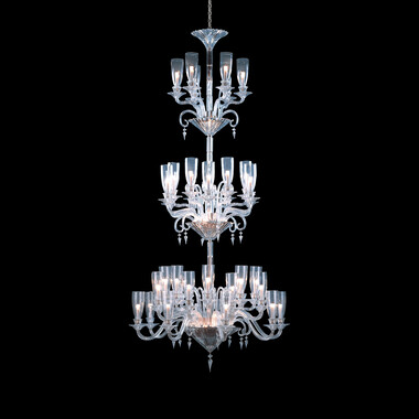 Mille Nuits Chandelier Hurricane Shades (42L) Baccarat in Crystal Clear