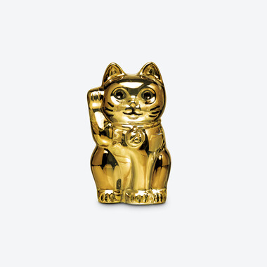 Cat Maneki Neko Figurine S Golden  Baccarat