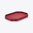Plateau Octogone M Baccarat en Cuir Recycl&eacute; Rouge