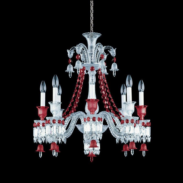Z&eacute;nith Chandelier Red (8L) Baccarat in Crystal Red View 1