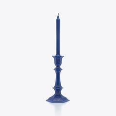 Select Harcourt Candlestick Candle Baccarat in Wax Blue