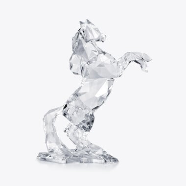 Polygon Pegasus Horse Sculpture Baccarat in Clear Crystal