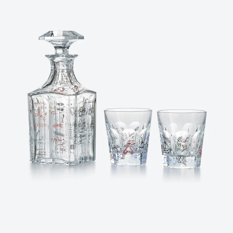 Harcourt Whisky Decanter And Tumblers Set Harry Nuriev Baccarat in Crystal Clear View 1