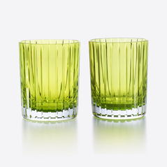 Select Harmonie Tumblers Colors of Joy Baccarat, Water glass in Crystal Green