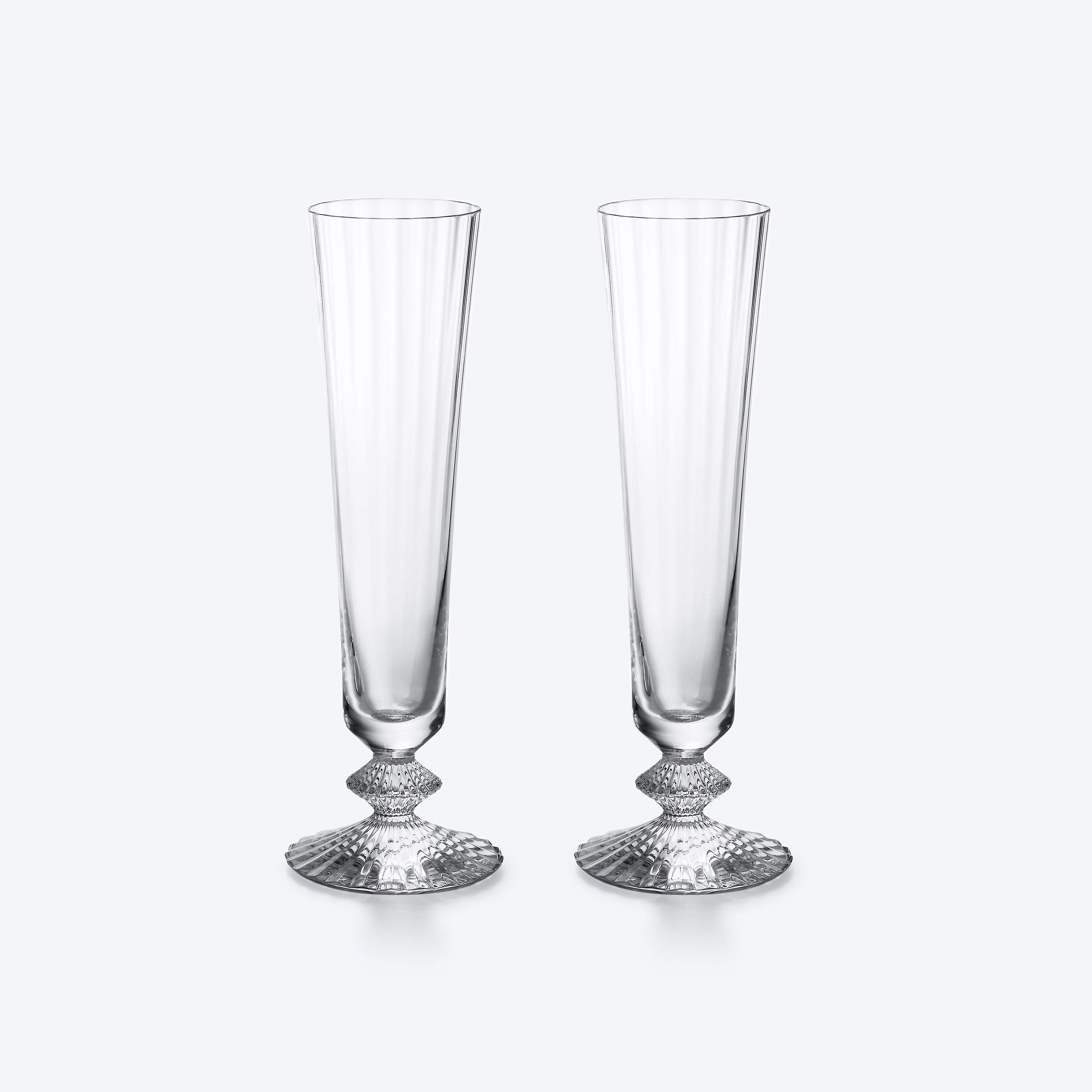 Baccarat クリスタルバカラシャンパングラス フルート 2個セット 箱付き Baccarat クリスタルバカラシャンパングラス フルート 2個セット
