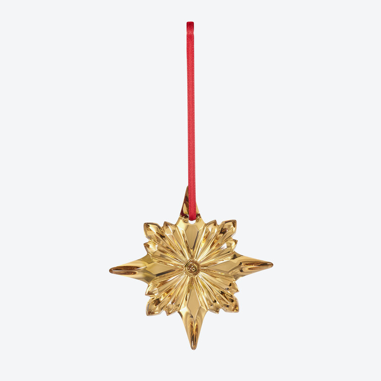 Ornement No&euml;l 2023 Baccarat en Cristal Or Voir 1