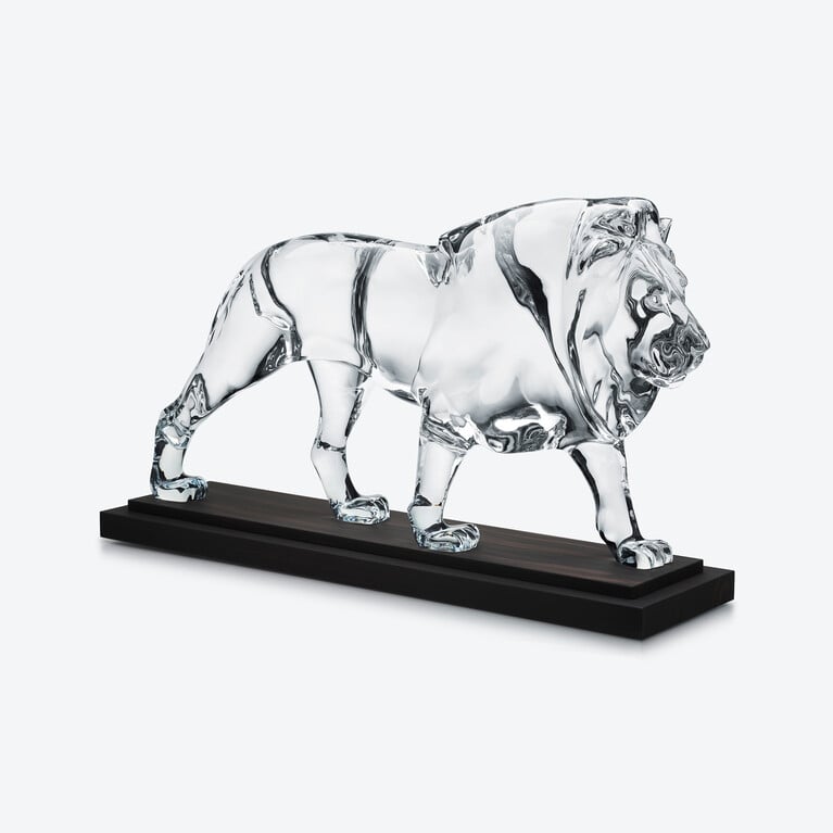 Cecil Lion Baccarat in Crystal Clear