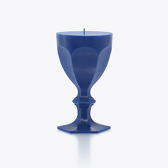 Select Bougie Verre Harcourt Baccarat en Cire Bleu