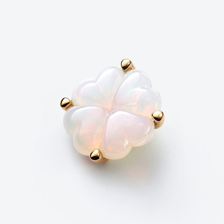 Trèfle Gold Plated Pendant White Baccarat