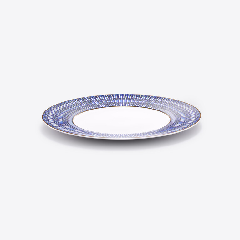 Arcadia Blue Dinner Plates Baccarat in Porcelain Blue View 2