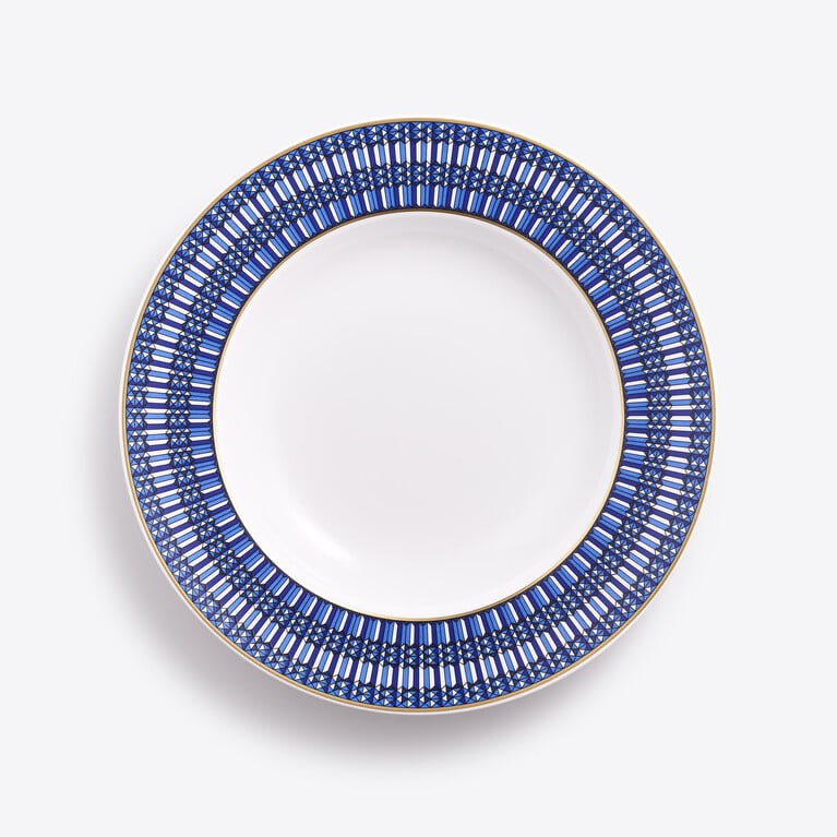 Arcadia Blue Soup Bowls Baccarat in Blue Porcelain View 1