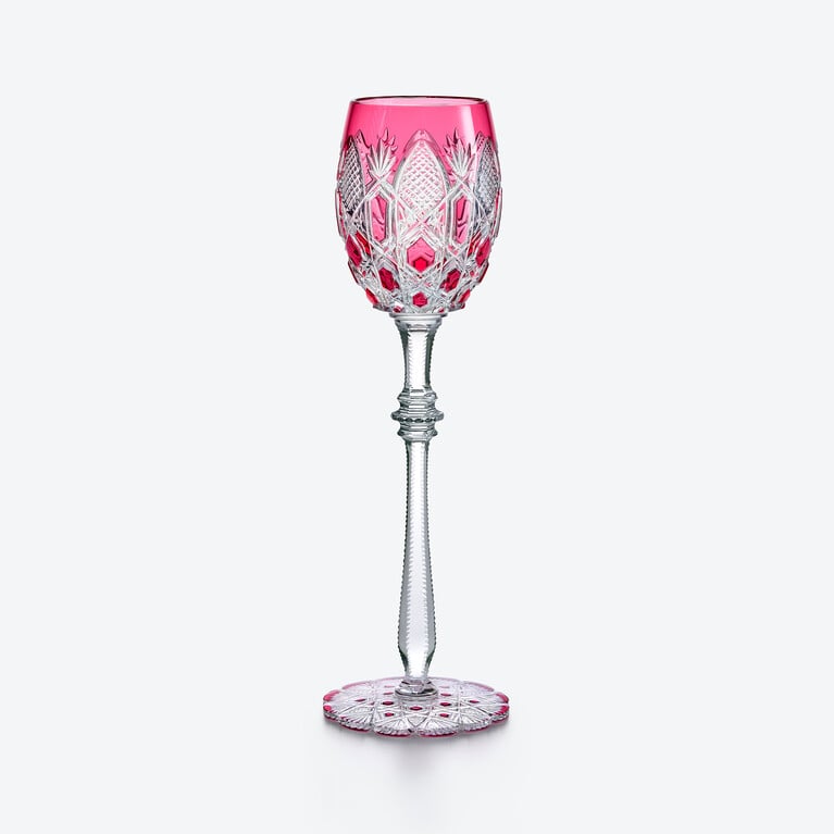 Tsar Wine Glass Baccarat, Wine glass in Crystal Pink