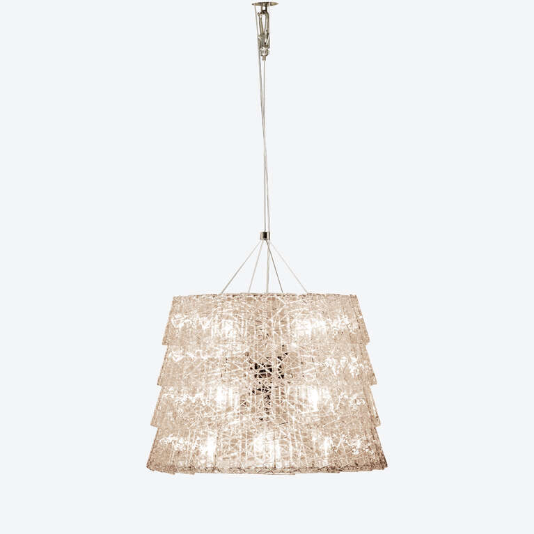 Tuile de Cristal Chandelier Frozen Clear