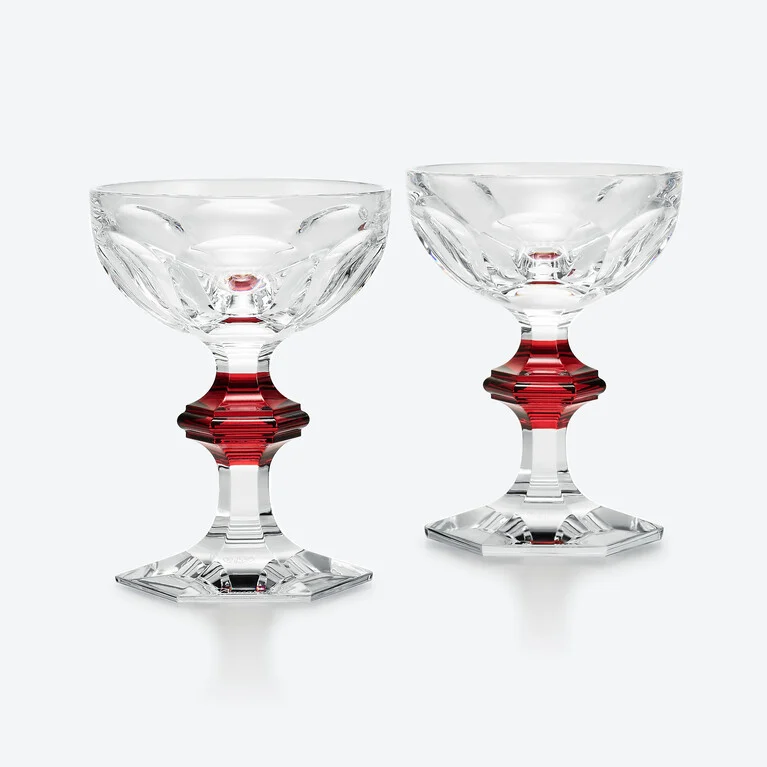 Harcourt 1841 Coupes Baccarat, Champagne coupe in Crystal Red View 1