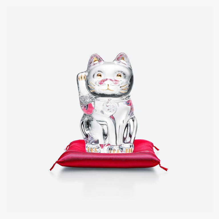 まねき猫 Baccarat、クリアのクリスタル製レビュー 1