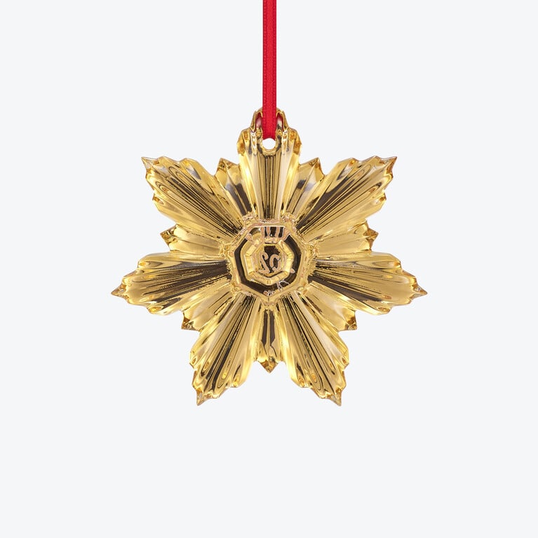 Noël Annual Ornament Palmette 2025 Baccarat in Gold Crystal