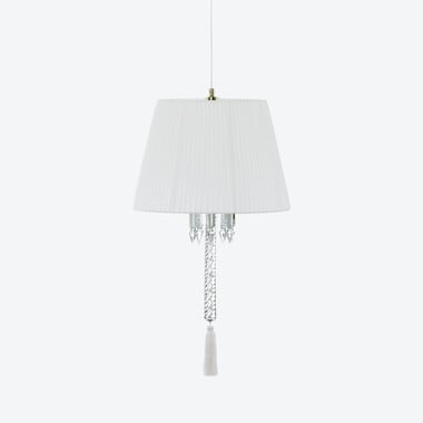 Torch Ceiling Lamp Baccarat in White Crystal