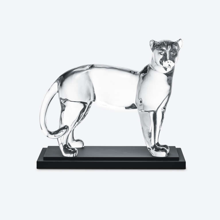 Large Panther Sculpture Clear