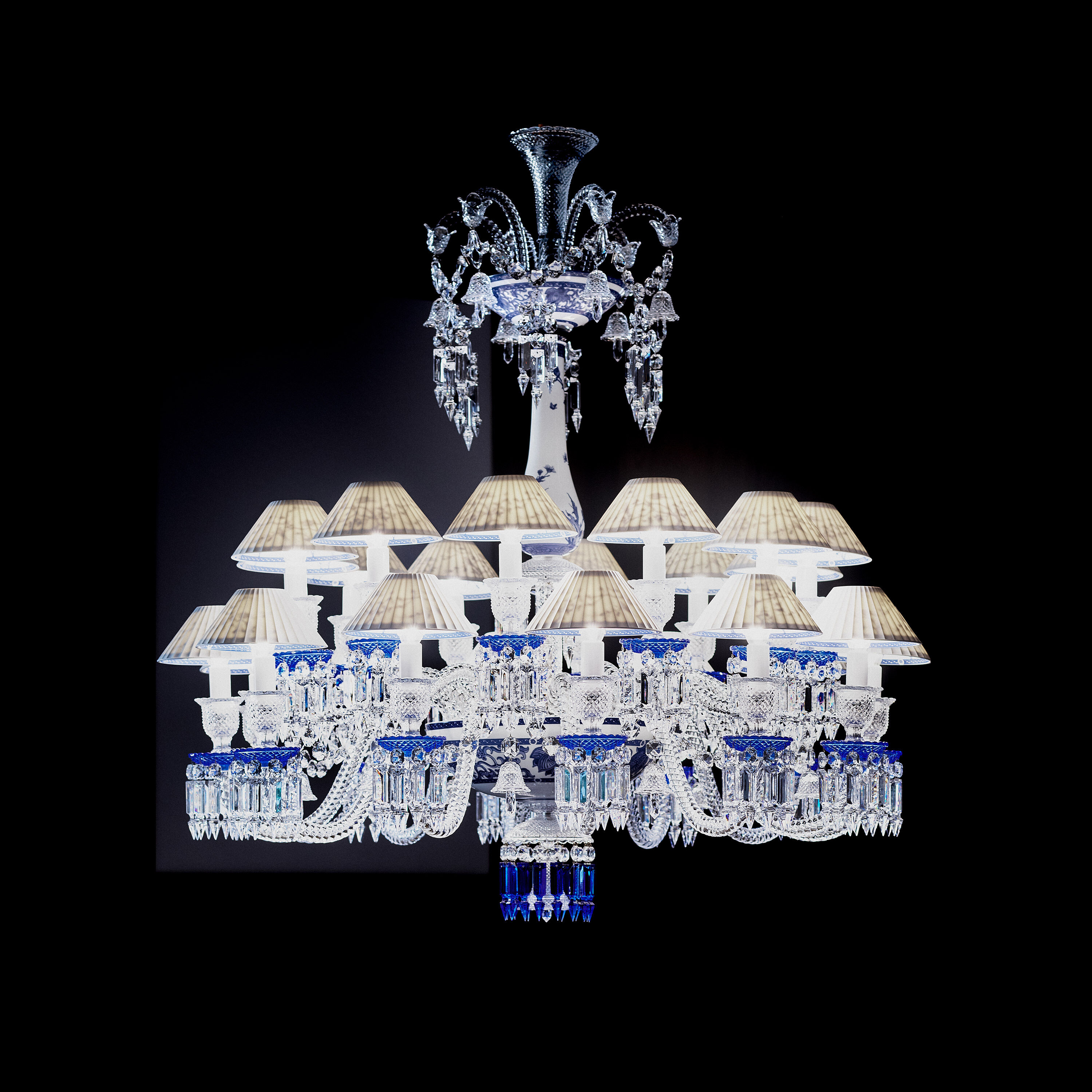 Zénith Printemps Bleu Chandelier (24L) | Baccarat United States