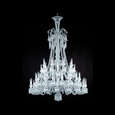 ゼニス シャンデリア ロング (48L) Baccarat、クリアのクリスタル製