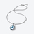 Fleurs de Psyd&eacute;lic Silver Necklace Baccarat in Silver Blue