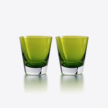 Mosaïque Tumblers Baccarat, Spirit glass in Crystal Green