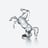 Rearing Horse Sculpture  Baccarat