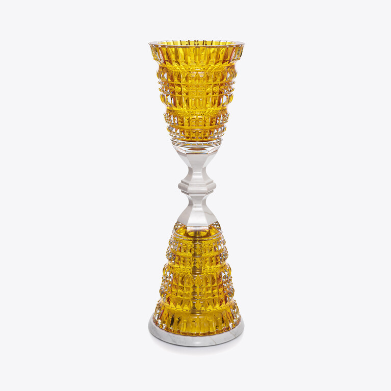 New Antique Mirage Vase Baccarat in Crystal Yellow