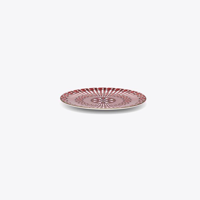 Arcadia Red Bread Plate Baccarat in Red Porcelain