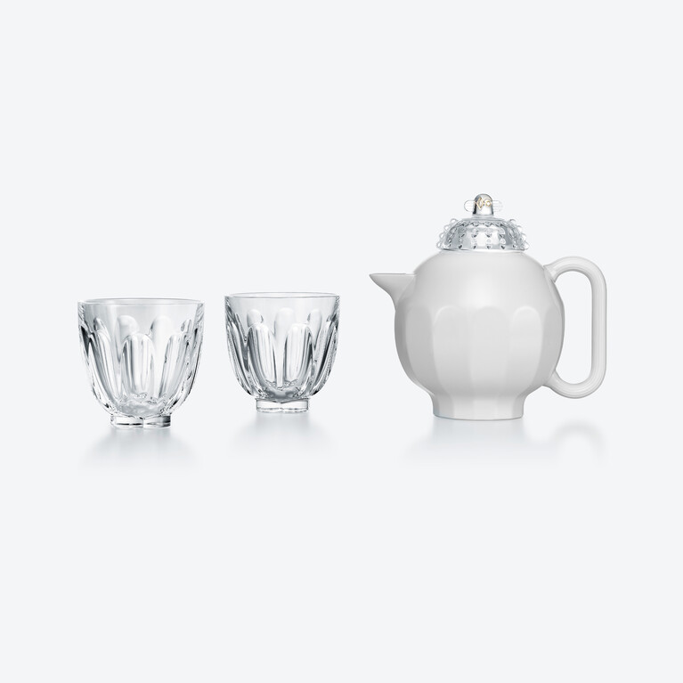 Harcourt Faunacrystopolis Tea Set Baccarat in Crystal Clear