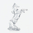 Polygon Pegasus Horse Sculpture Baccarat in Crystal Clear