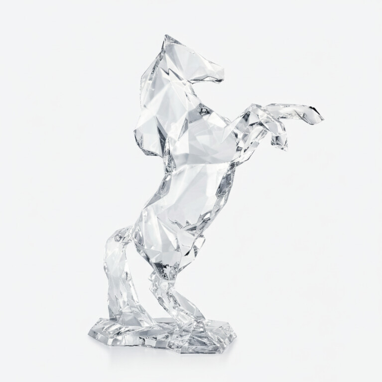 Polygon Pegasus Horse Sculpture Baccarat in Crystal Clear