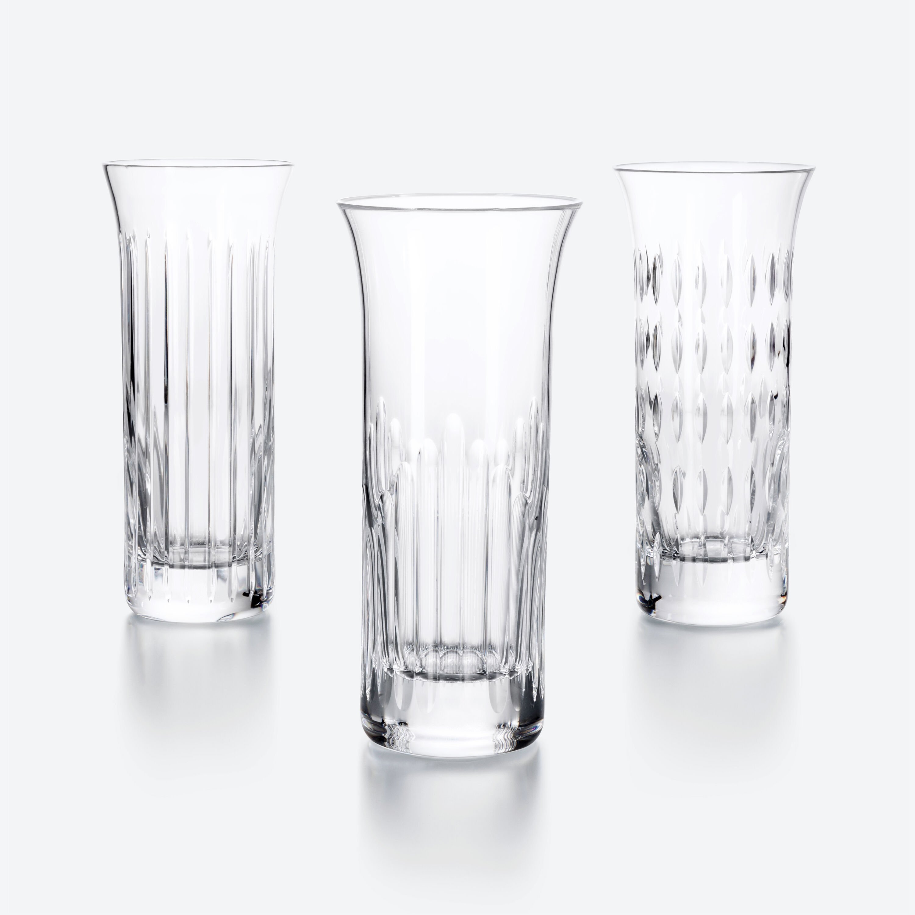 Baccarat クリスタル フラワーベース3個セット Baccarat クリスタル フラワーベース3個セット