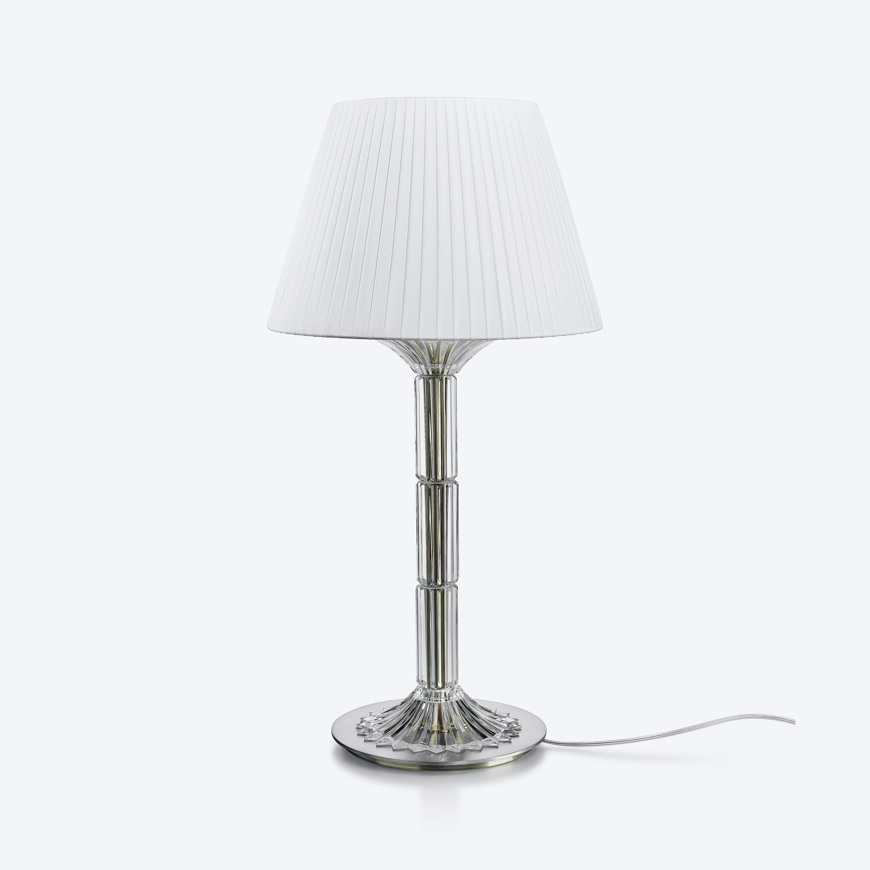 専用。Baccarat　ホワイトシェードテーブルライト light-03143 USB semicircle ホワイトシェード テーブルランプ