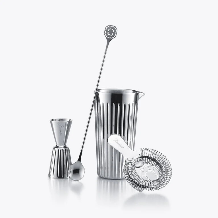 Harmonie Set of 4 Bar Accessories Baccarat in Stainless steel Silver View 1