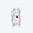 캣 마네키 네코 옥타곤(CAT MANEKI NEKO OCTAGON FIGURINE) Baccarat, 레드 크리스탈로 만든