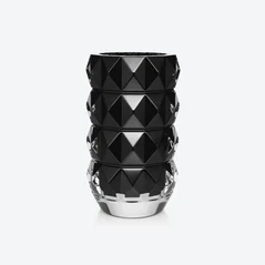Select Louxor Round Vase M Baccarat in Crystal Black