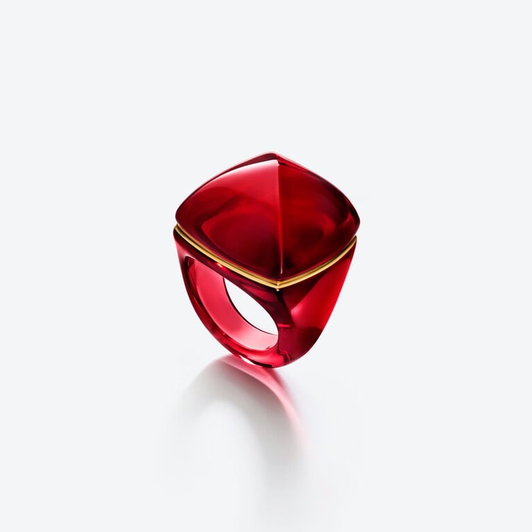 M&eacute;dicis Pop Ring Baccarat in Crystal Red View 1
