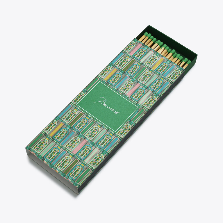 Arcadia 火柴盒 Baccarat, 綠色木頭製成