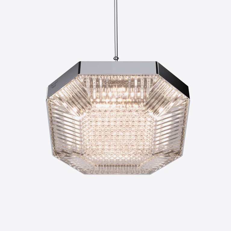 Octogone Ceiling Lamp (1L) Baccarat in Crystal Clear View 2