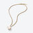 Trèfle Gold Plated Necklace White