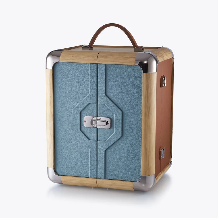 Octogone Trunk Harmonie Baccarat in Multicolor Leather View 1