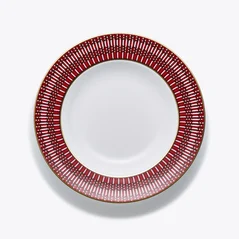 Select アルカディア スーププレート レッド Baccarat、レッドの磁器製