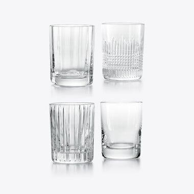포 엘리먼츠 세트 (4 Elements Tumblers Set) Baccarat, 클리어 크리스탈로 만든 칵테일 글라스