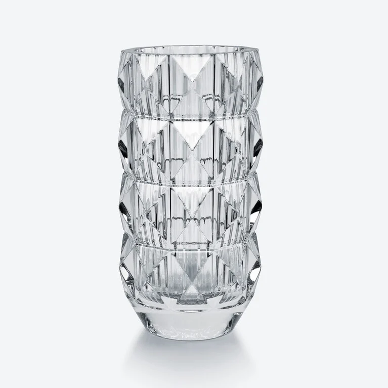룩소르 라운드 베이스(LOUXOR ROUND VASE) Baccarat, 클리어 크리스탈로 만든 보기 1